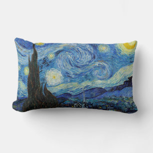 Vincent Van Gogh Starry Night Vintage Fine Art Lumbar Pillow