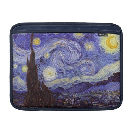 Vincent Van Gogh Starry Night Vintage Fine Art Macbook Sleeve