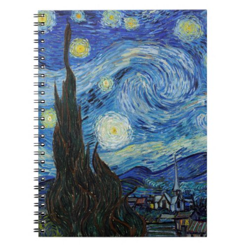 Vincent Van Gogh Starry Night Vintage Fine Art Notebook