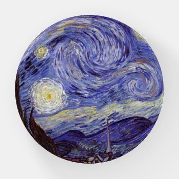 Vincent Van Gogh Starry Night Vintage Fine Art Paperweight by artfoxx at Zazzle