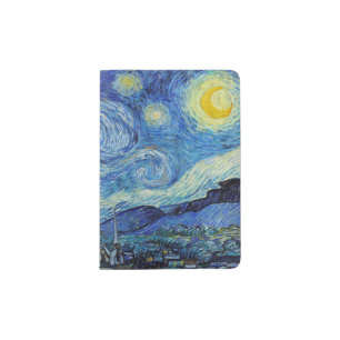 Vincent Van Gogh Starry Night Vintage Fine Art Passport Holder