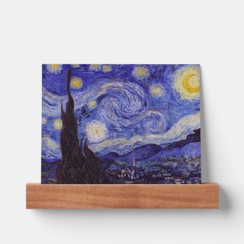 Vincent Van Gogh Starry Night Vintage Fine Art Picture Ledge by artfoxx at Zazzle