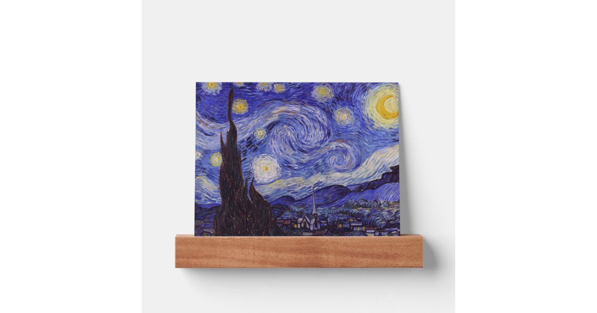 Vincent Van Gogh Starry Night Vintage Fine Art Picture Ledge | Zazzle