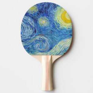 Vincent Van Gogh Starry Night Vintage Fine Art Ping Pong Paddle