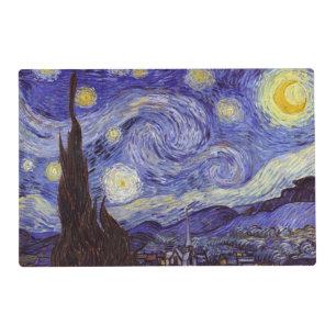 Vincent Van Gogh Starry Night Vintage Fine Art Placemat