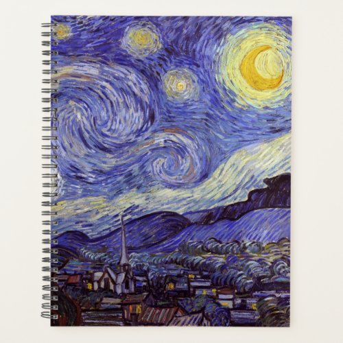 Vincent Van Gogh Starry Night Vintage Fine Art Planner