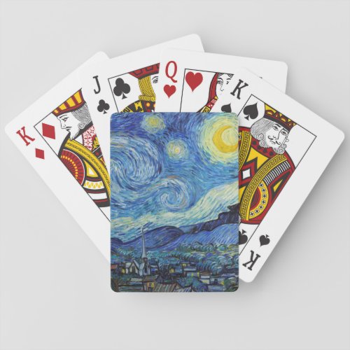 Vincent Van Gogh Starry Night Vintage Fine Art Playing Cards