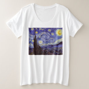 Vincent Van Gogh Starry Night Vintage Fine Art Plus Size T-Shirt