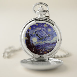 Vincent Van Gogh Starry Night Vintage Fine Art Pocket Watch