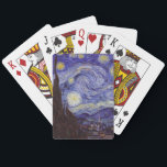 Vincent Van Gogh Starry Night Vintage Fine Art Poker Cards<br><div class="desc">Vincent van Gogh Starry Night Fine Art Painting Starry Night is a painting by Dutch post-impressionist artist Vincent van Gogh. The blue night sky is filled with swirling clouds, stars, and a bright crescent moon. The Starry Night is the only nocturne in the series of views from his bedroom window....</div>