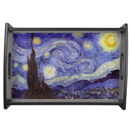 Vincent Van Gogh Starry Night Vintage Fine Art Serving Tray