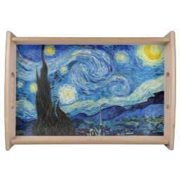 Vincent Van Gogh Starry Night Vintage Fine Art Serving Tray