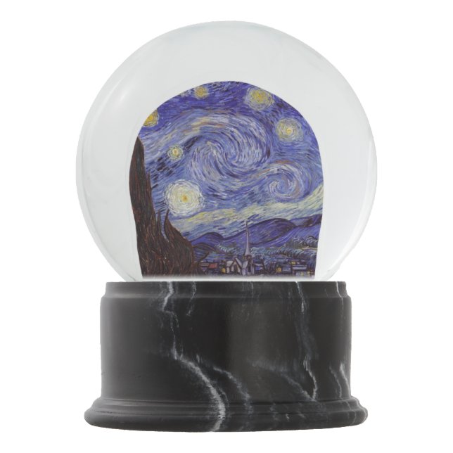 Vincent Van Gogh Starry Night Vintage Fine Art Snow Globe (Front)