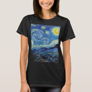 Vincent Van Gogh Starry Night Vintage Fine Art T-Shirt