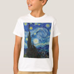 Vincent Van Gogh Starry Night Vintage Fine Art T-Shirt<br><div class="desc">Vincent Van Gogh Starry Night Vintage Fine Art T-Shirt</div>