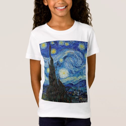 Vincent Van Gogh Starry Night Vintage Fine Art T_Shirt