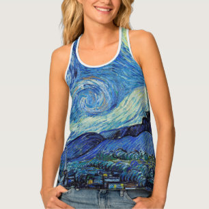 Vincent Van Gogh Starry Night Vintage Fine Art Tank Top