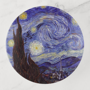 Vincent Van Gogh Starry Night Vintage Fine Art Trinket Tray