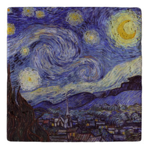 Vincent Van Gogh Starry Night Vintage Fine Art Trivet