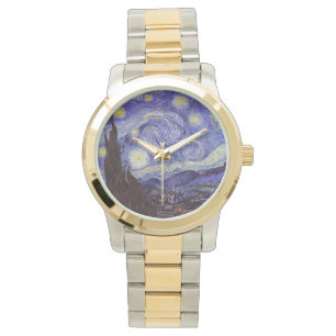 Vincent Van Gogh Starry Night Vintage Fine Art Watch