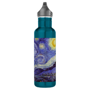 Vincent Van Gogh Starry Night Vintage Fine Art Water Bottle