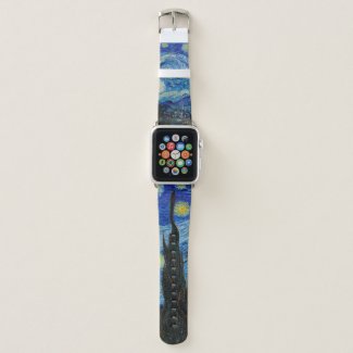 Vincent Van Gogh Starry night vintage masterpiece Apple Watch Band