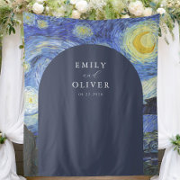 Vincent Van Gogh Starry Night Wedding Backdrop