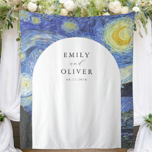 Vincent Van Gogh Starry Night Wedding Backdrop