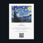 Vincent Van Gogh Starry Night Wedding Enclosure Card<br><div class="desc">Create your own personalized wedding enclosure cards featuring Vincent Van Gogh Starry Night Painting</div>