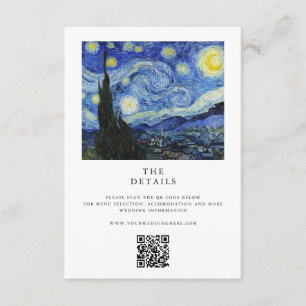 Vincent Van Gogh Starry Night Wedding Enclosure Card
