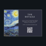 Vincent Van Gogh Starry Night Wedding Enclosure Card<br><div class="desc">Create your own personalized wedding enclosure cards featuring Vincent Van Gogh Starry Night Painting</div>