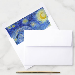 Vincent Van Gogh Starry Night Wedding Envelope Liner