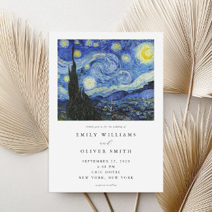 Vincent Van Gogh Starry Night Wedding Invitation