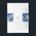 Vincent Van Gogh Starry Night Wedding Invitation Belly Band<br><div class="desc">Elegant modern wedding invitation belly bands featuring Vincent Van Gogh Starry Night painting</div>