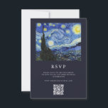 Vincent Van Gogh Starry Night Wedding RSVP Card<br><div class="desc">Create your own personalized wedding RSVP cards featuring Vincent Van Gogh Starry Night Painting</div>