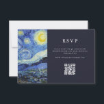 Vincent Van Gogh Starry Night Wedding RSVP Card<br><div class="desc">Create your own personalized wedding RSVP cards featuring Vincent Van Gogh Starry Night Painting</div>
