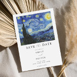 Vincent Van Gogh Starry Night Wedding Save The Date<br><div class="desc">Elegant modern wedding save the date card featuring Vincent Van Gogh Starry Night painting</div>
