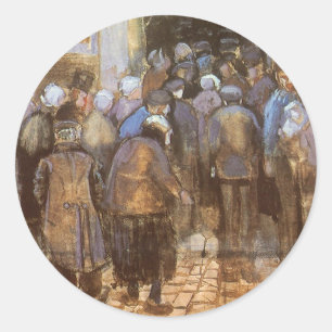Vincent van Gogh State Lottery Office (Poor Money) Classic Round Sticker