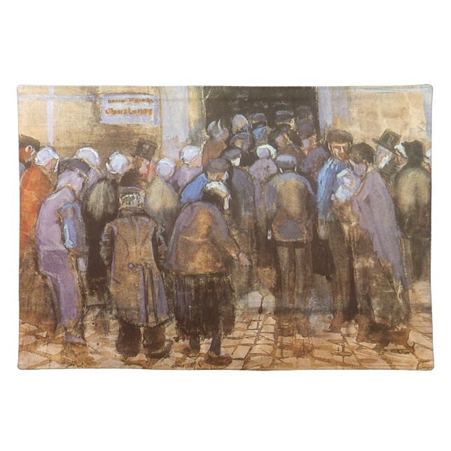 Vincent van Gogh State Lottery Office (Poor Money) Cloth Placemat (Front)