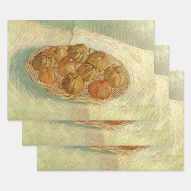 Vincent van Gogh - Still Life Basket of Apples Wrapping Paper Sheets (Set)