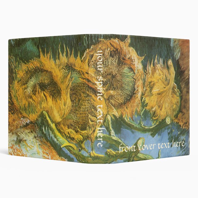 Vincent van Gogh - Still Life: Four Cut Sunflowers Binder (Background)