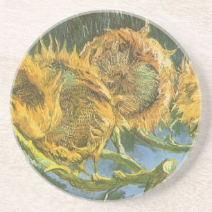 Vincent van Gogh - Still Life: Four Cut Sunflowers Drink Coaster