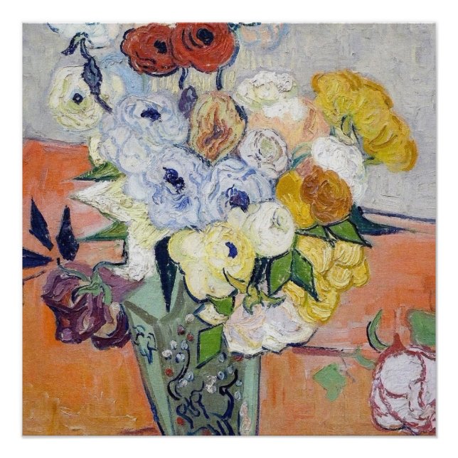 Vincent Van Gogh - Still Life - Japanese Vase Poster (Front)