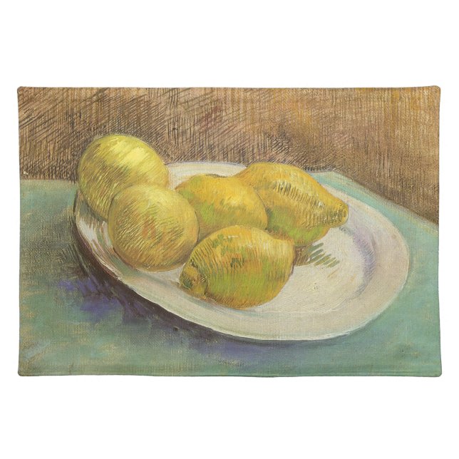 Vincent van Gogh - Still Life Lemons on a Plate Cloth Placemat (Front)