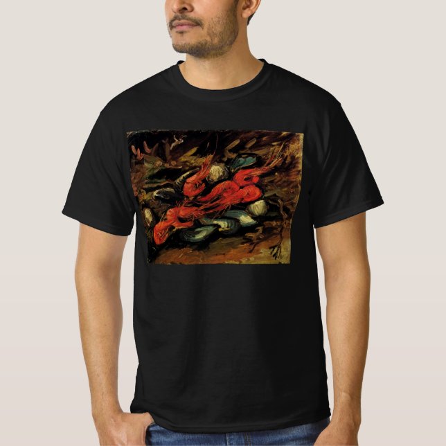 Vincent van Gogh - Still Life Mussels and Shrimp T-Shirt (Front)