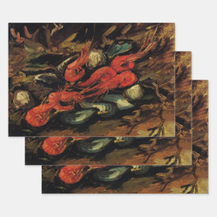 Vincent van Gogh - Still Life Mussels and Shrimp Wrapping Paper Sheets