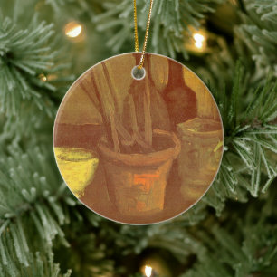 Vincent van Gogh - Still Life Paintbrushes in Pot Ceramic Ornament
