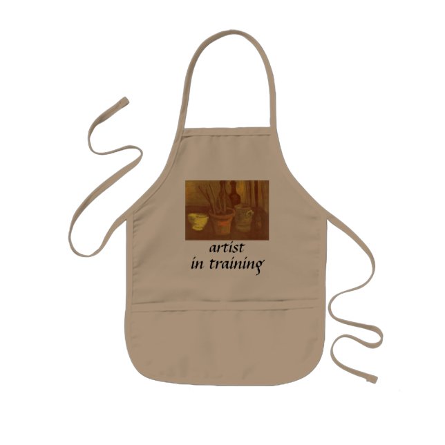 Vincent van Gogh - Still Life Paintbrushes in Pot Kids' Apron (Front)