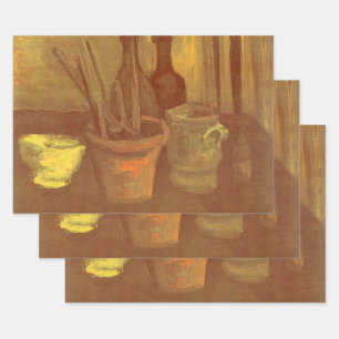 Vincent van Gogh - Still Life Paintbrushes in Pot Wrapping Paper Sheets