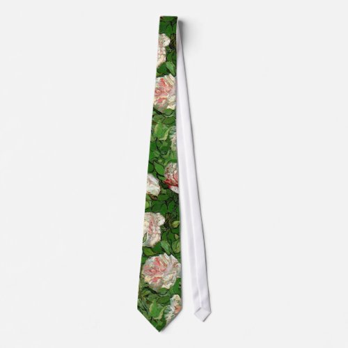 Vincent Van Gogh _ Still Life Pink Roses Fine Art Tie